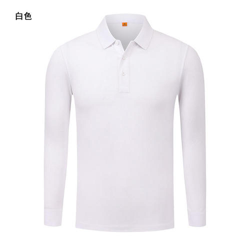 SD79989 纳米纯棉极小缩水长袖POLO衫，苏州工作服定做厂家
